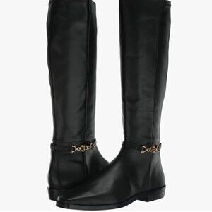 Sam Edelman‎ Clive Black Flat Leather Knee High Riding Boots Women's Size 7